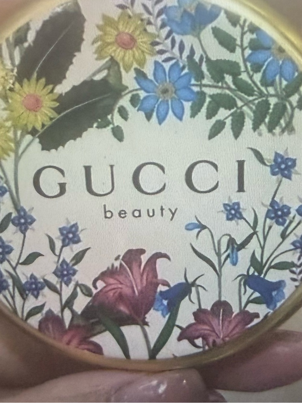 Gucci Floral Compact Mirror with Pink Satin Pouch, NWTs - Picture 6 of 7